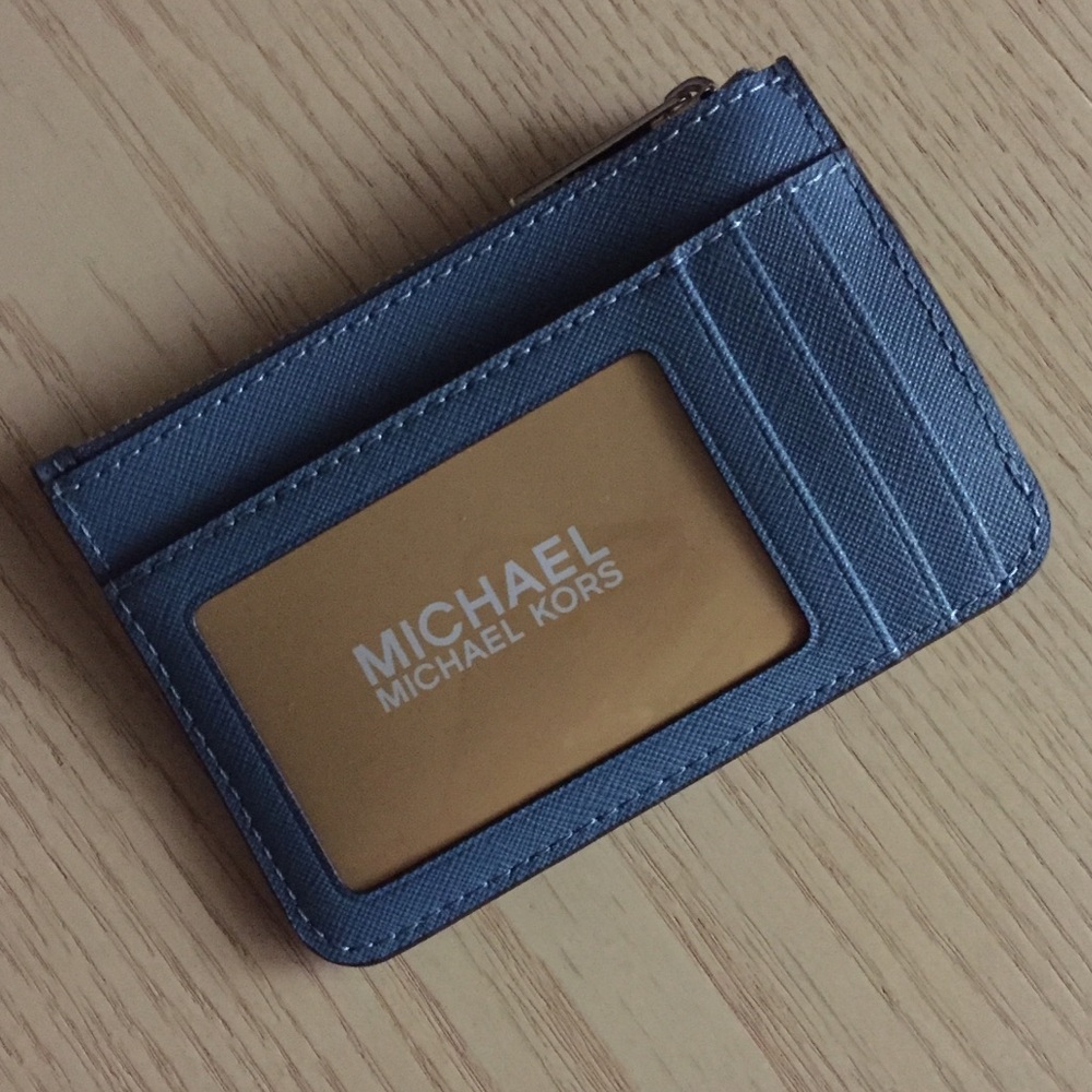 Michael Kors Cornflower Leather ID Coinpouch - Picture 2 of 9